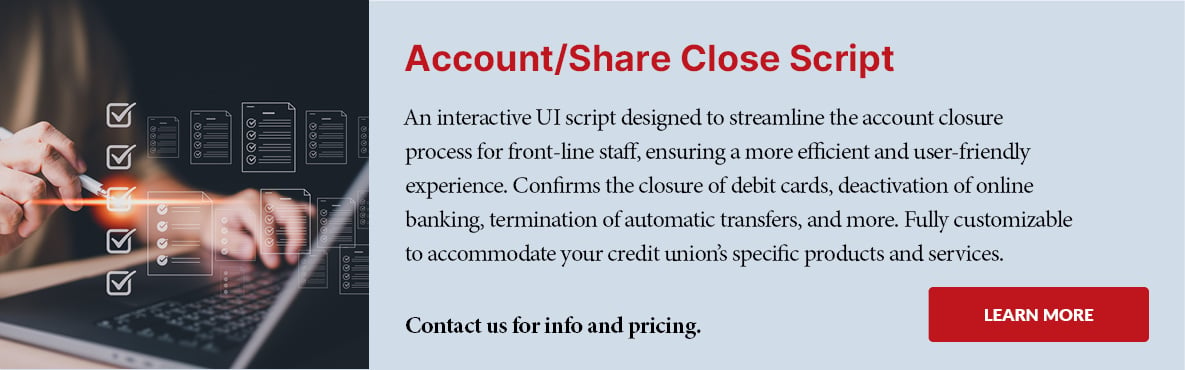 Account/Share Close Script